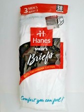Hanes Mens Briefs Size 38 3 Pack 1997 Vintage New - New