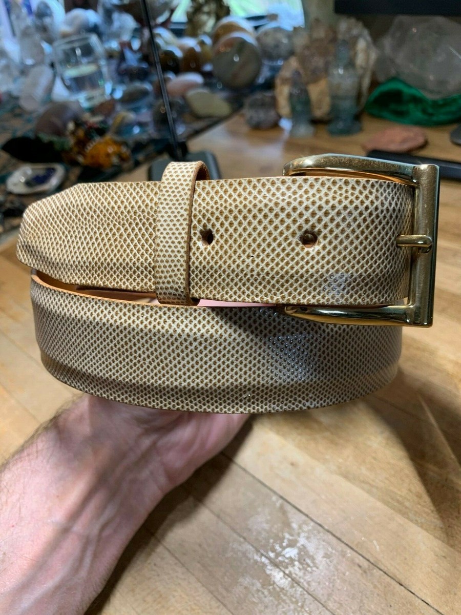Genuine Karung Snake Skin Tan Beige Colored Belt Size 32 | eBay display picture 1