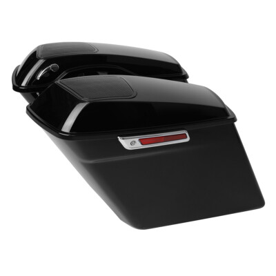 5'' Stretched Hard Saddlebags w/ 6x9'' Speaker Lid For Harley Touring Glide 14-24