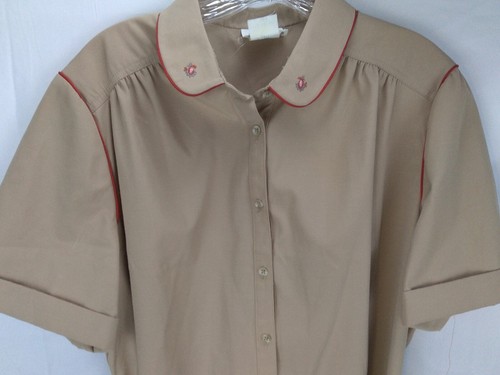 Vintage Leslie Pomer button dress vtg sz 20 Big (16 modern size - Picture 4 of 12