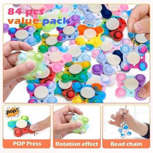 84 PCS Colorful Fidget Spinners - Ultimate Stress Relief Party Favors - Picture 5 of 9