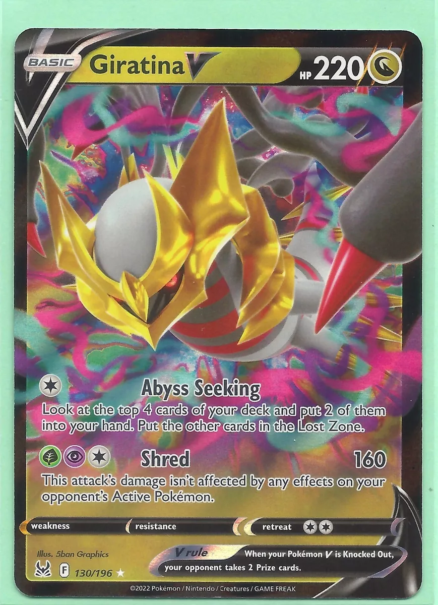 Pokemon - Giratina V 130/196 - Lost Origin Ultra Rare Card : : Toys