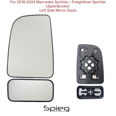 Driver Side Mirror Lower & Upper Glass For 2019-24 MB Freightliner Sprinter Van