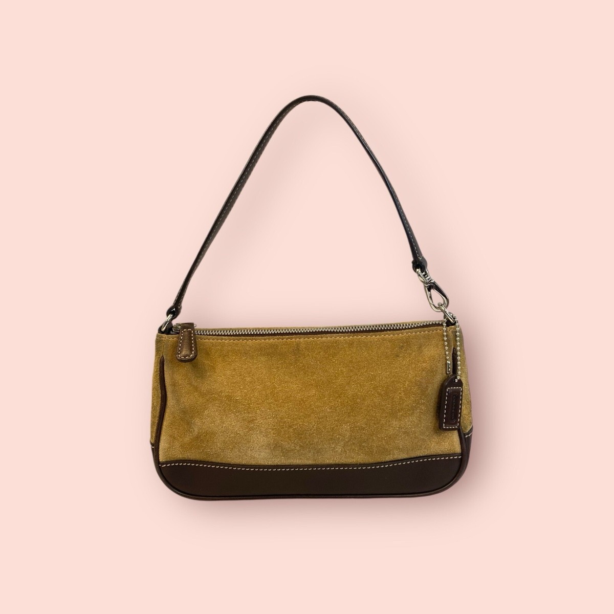 COACH Y2K Vintage Suede Leather Small Demi Luxury Designer