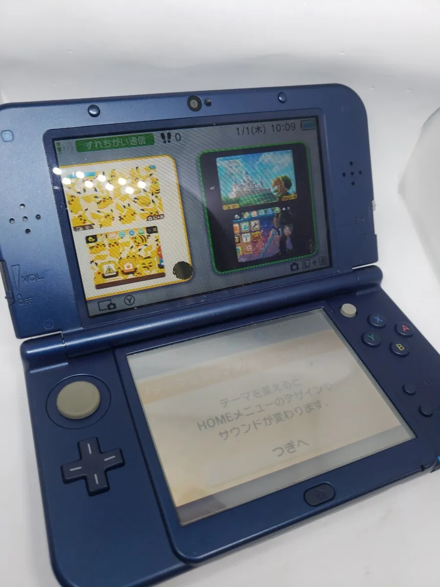 New Nintendo 3DS LL Blue, JAPANESE **dead pixel top screen** ship from usa