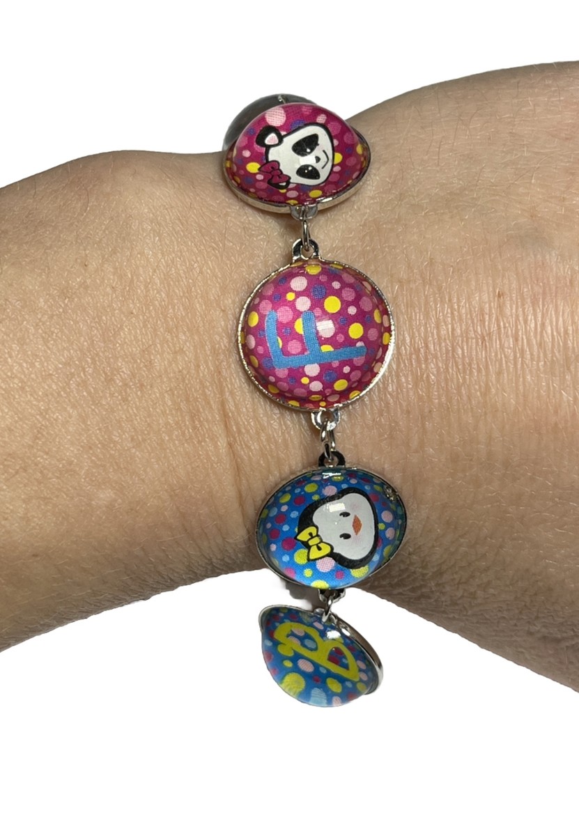 Claire's Y2K BFF Bubble Charm Bracelet Panda Bow Penguin Vintage