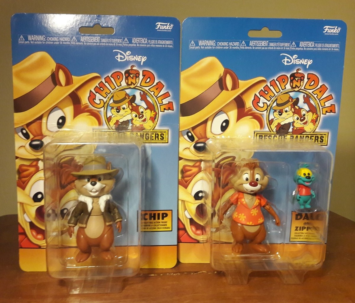 CHIP N DALE RESCUE RANGERS ACTION FIGURE LOT & zipper disney funko
