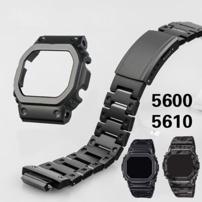 For Casio G-SHOCK DW5600 GWM5610 Mod Kit Metal Case Cover Watch Band Strap  Bezel