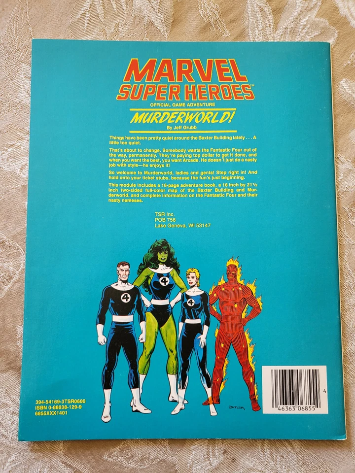 Murder World MH-3 Marvel Super Heroes RPG Adventure, TSR 6855, Fantastic Four - Image 3 of 3
