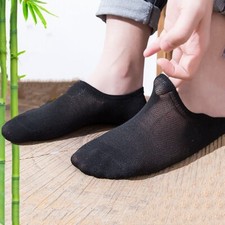 5/10 Pairs Bamboo No Show No-Slip Ankle Sport Breathe Mesh Work Men/Women Socks