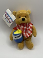 Disney Store Winnie The Pooh Beanie Honey Picnic Pooh Plush Toy W Tags