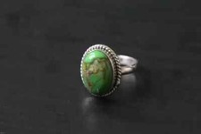 Green Turquoise Ring 925 Sterling Silver Handmade Ring Dainty Gift All Size C597