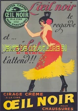 L'Œil noir te regarde - cream shoe polish - A3 plasticized