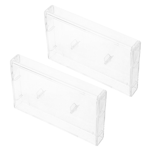 2 PCS Tape Storage Box Audio Cassettes Organizer Blank Voice Tapes Holder