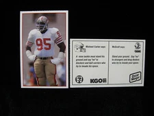 1988 Michael Carter 49ers Police KGO Oscar Mayer Card   #95