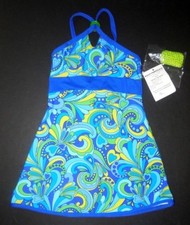 NWT Wolff Fording Mini Dress 60's Dance Costume Print O-ring Dress Child Medium