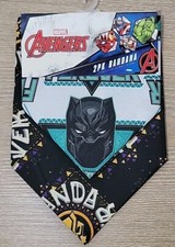Marvel Avengers 2 pack Black Panther, Wakanda Forever Bandana 17.5  x 17.5  NEW