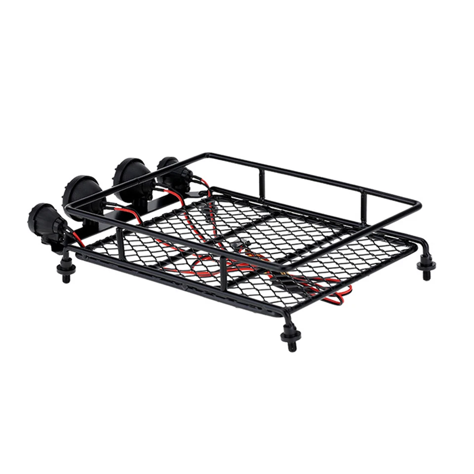 For 1/10 TAMIYA CC01 AXIAL SCX10 RC RooF Rack with LED Light Spotlights 1PCS New - Image 3 of 4