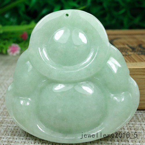 Certified Light Green Burma 100% Natural A jadeite jade Pendant~Buddha 大佛公 - Picture 10 of 17