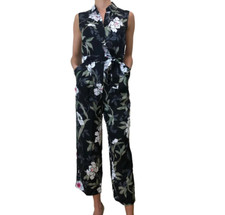 Tuta nera in viscosa stampa floreale EMME MARELLA modello REGIUS tg. 44