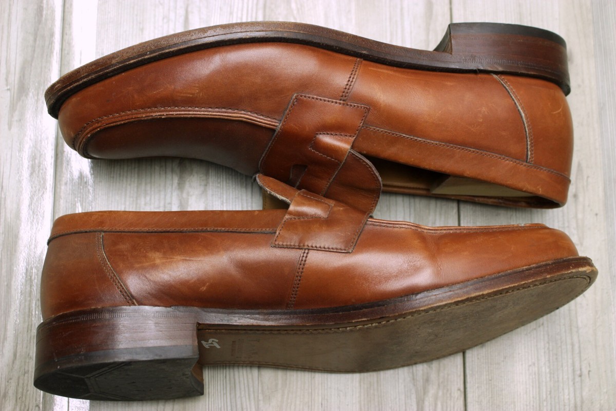 Loake ブラウン ペニーローファー Loake Imperial Brown Suede Penny Loafers - 7Mile Shoes