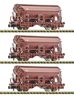 N Scale Wagons - 830358 - 3-piece set: Swing roof wagons, DB AG