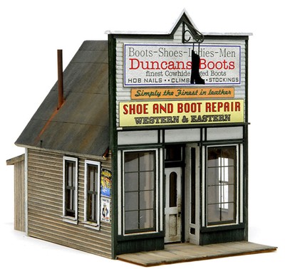 BANTA MODELWORKS DUNCANS BOOTS F Large Scale Railroad Structure Unptd Kit BM8120