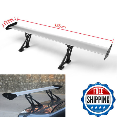 Areyourshop Universal 53 Car Gt Wing Rear Trunk Spoiler Adjustable Single Deck