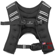Exercise Weighted Training Vest - Black 10 lb