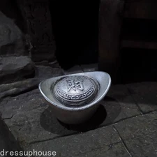 1Pc Exquisite Ancient Silver Collection Silver Treasure Ancient Silver Ingots