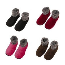 Snow Socks with Fleece Lined Winter Indoor Floor Nonslip Soles Slipper Socks