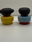 Fisher-Price Little People Vintage Peg People Figures Lot of 2 Yellow Blue Red — photo 3