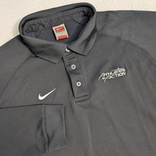 Nike Team Athletes In Action Black Long Sleeve Polo Men  s Size Large Soft