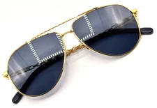Fred FG40051U 30H Sunglass Gold Aviator Frame Blue Lens 60-12-150 NEW AUTHENTIC
