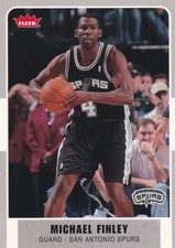 2007-08 Fleer MICHAEL FINLEY. GLOSSY parallel card #186 San Antonio Spurs