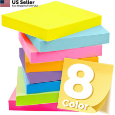 Sticky Notes 3x3 Inches, Bright Colors Self-Stick Pads, 3 3, Multiple