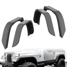 4 X Front Rear Fender Flares For 1987-1996 Jeep Wrangler Yj Carbon Steel 4 X Front Rear Fender Flares For 1987-1996 Jeep Wrangler Yj Carbon Steel
