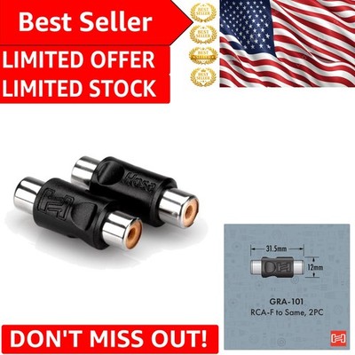 High-Quality RCA to RCA Adapter Couplers for Clear Audio Connections, 2 Pack