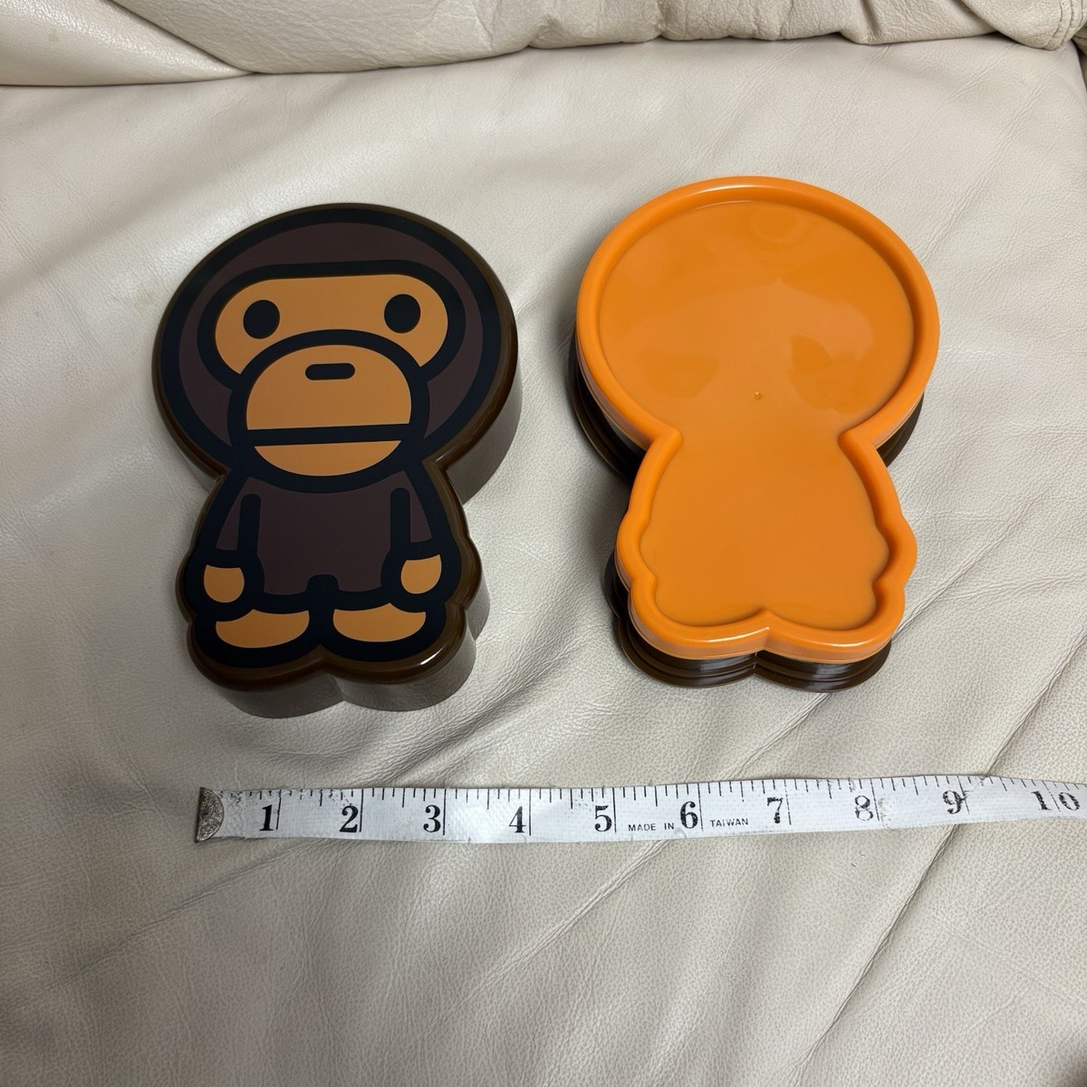 BAPE BABY MILO Plastic Lunch Bento Box Brown Bathing Ape Japan