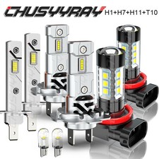 For AUDI A1 8x H1+H7+H11 LED Headlight Bulbs Kit High/Low Beam + Fog Light Set