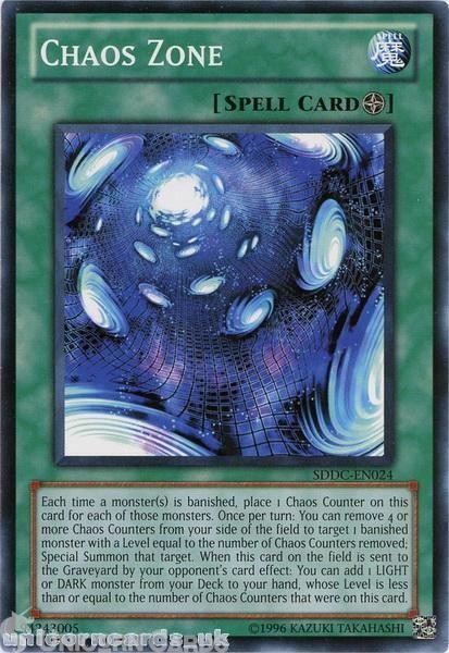 SDDC-EN024 Chaos Zone UNL Edition Mint YuGiOh Card