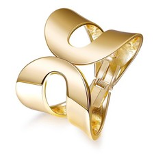 18K Gold Plated Wide Chunky Gold Cuff Bracelets for Women Chunky Bangle Bracelet