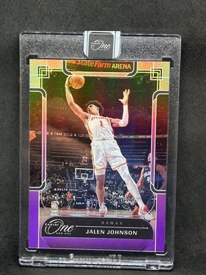2023-24 Panini One & One Basketball Jalen Johnson Purple #/25 Hawks Only 1 A8