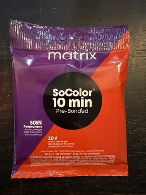 Matrix SoColor 10 Minute Permanent  & Developer Packettes  505N 3/25