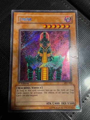 Yu-Gi-Oh Jinzo Pharaoh's Servant 1st Edition Secret Rare Card PSV-000 Damaged