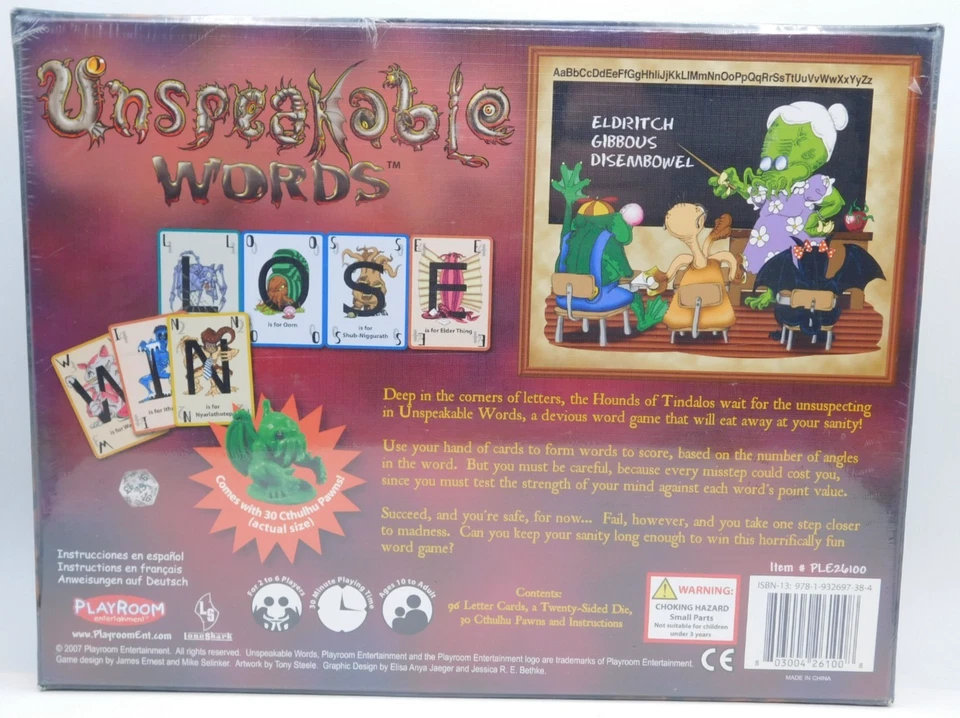 NEW SEALED 2007 UNSPEAKABLE WORDS THE CALL OF CTHULHU WORD GAME PLAYROOM ENTER. - Image 2 of 2
