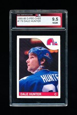1985 OPC HOCKEY 179 DALE HUNTER KSA 9.5 NEAR GEM MINT NORDIQUES
