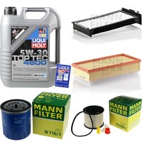 Inspektionskit Filter Liqui Moly ÖL 5L 5W-30 FüR CitroëN C5 I Break De_ 2.0 Hdi