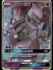 Carta Pokemon Mewtwo GX Ultra Rara Destino Nascosto 31/68 Psychic Holo
