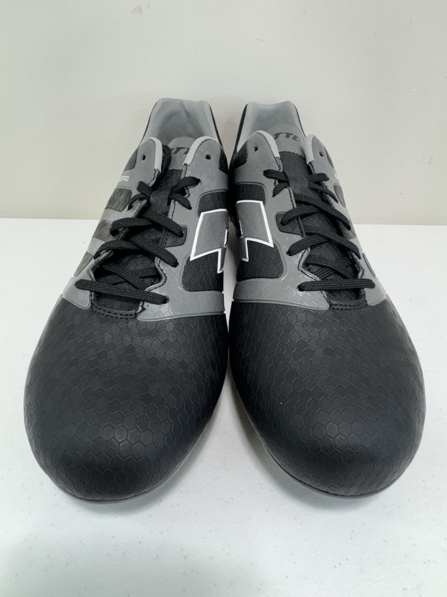 Men’s Lotto Maestro 700 IV FG Black Soccer Cleats Size 11.5 Black Silver Gray Lotto Maestro 700 IV FG - Black/Silver Metallic main image 4